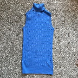 Sleeveless Turtleneck Sweater Top